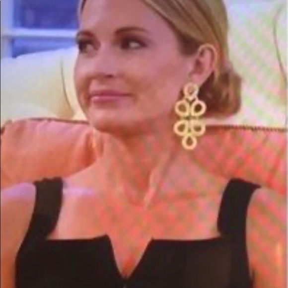 Lisi Lerch Ginger Earrings Brushed Gold. Stunning! - Picture 3 of 7